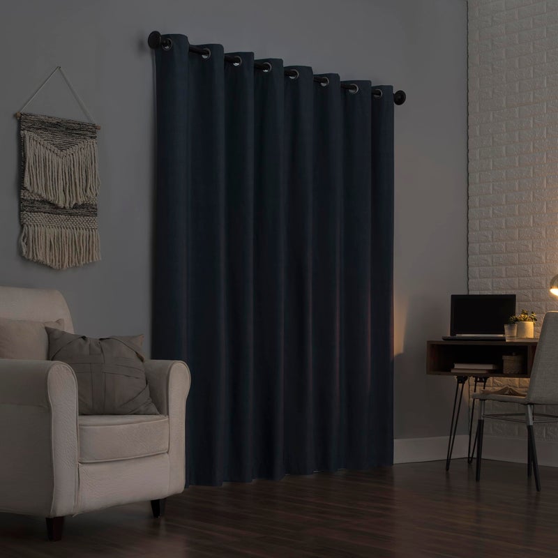 Sun Zero ستارة شمس زيرو كولومبيا 2-باك حرارية موفرة للطاقة 100% تعتيم مع حلقات، 50" × 84"، أزرق بحري - Image 2